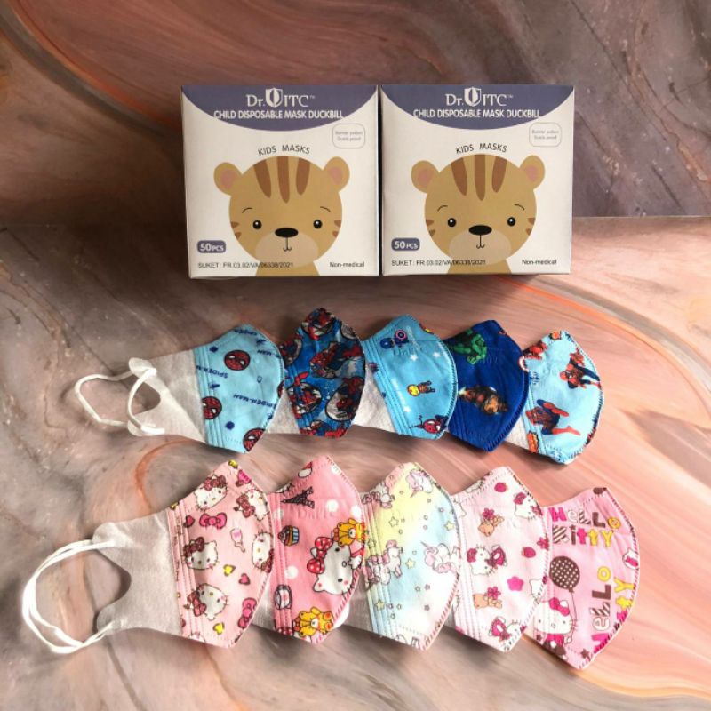 Original MASKER DUCKBILL ANAK DR. ITC Exp Baru
