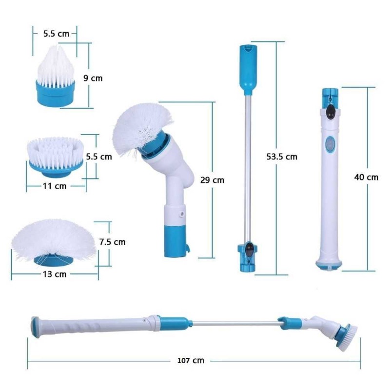 Sikat WC Kamar Mandi Elektrik Rechargeable Hurricane Spin Scrubber TH