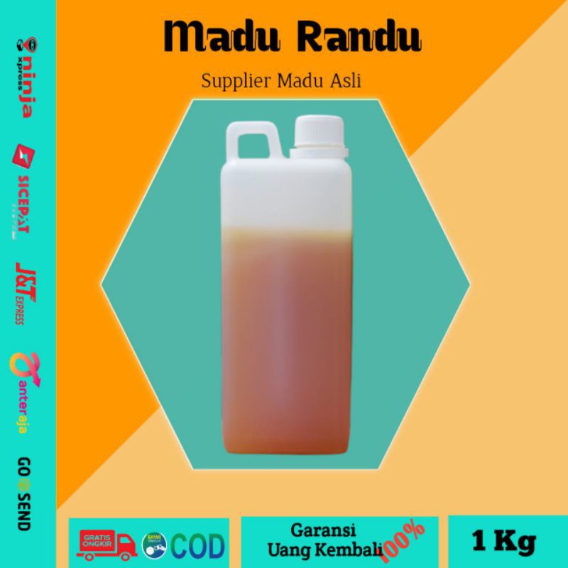 

Madu Asli Hutan Randu 1kg Madu Murni Nektar Bunga100% Raw Honey Pure Natural Madu Hutan Asli Premium