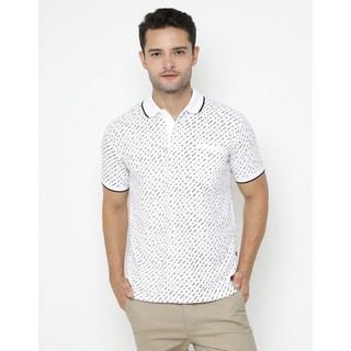  Matahari  Nevada  Polo  Fullprint Diagonal Stripe White 