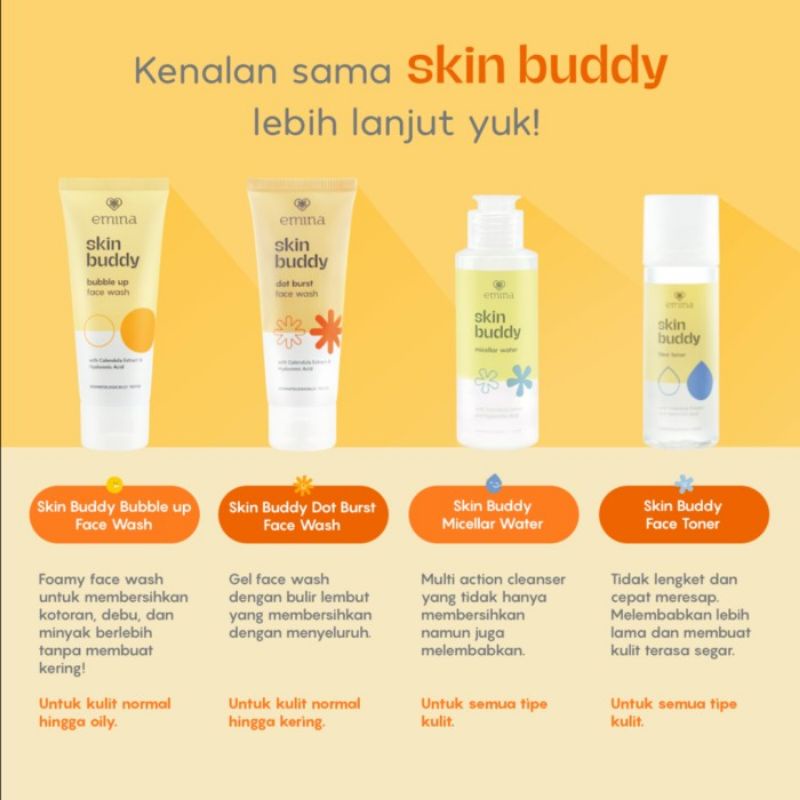 Emina Skin Buddy SERIES | Toner | Micellar | Face Wash | Dot Burst