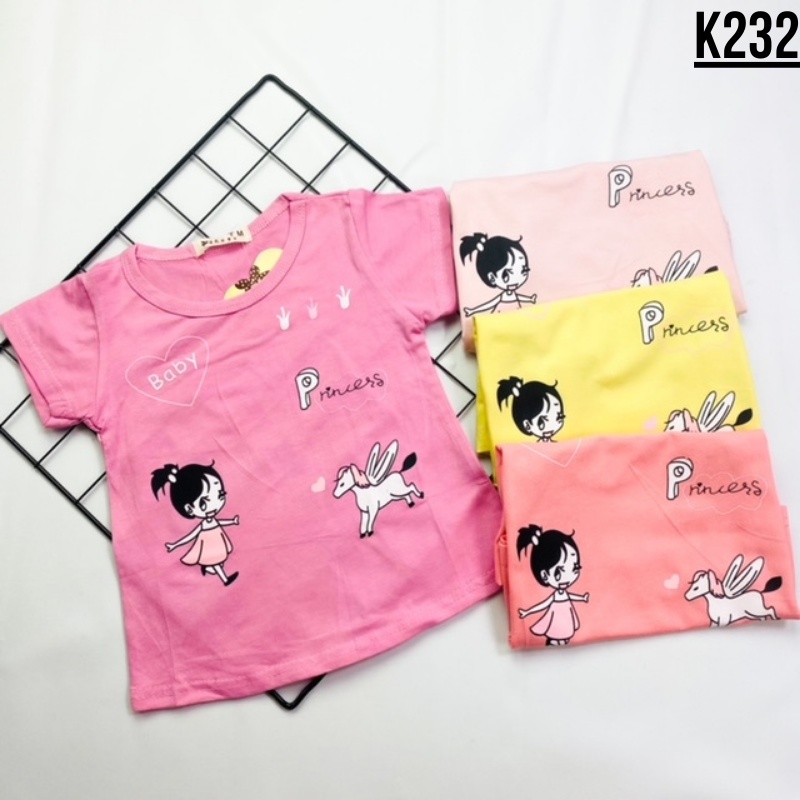 Atasan Kaos Anak Bayi Cewek Perempuan 6bln-2thn Import