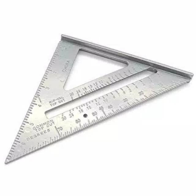 

Taffware Penggaris Siku Mistar Triangle Ruler Aluminium Silver Gray