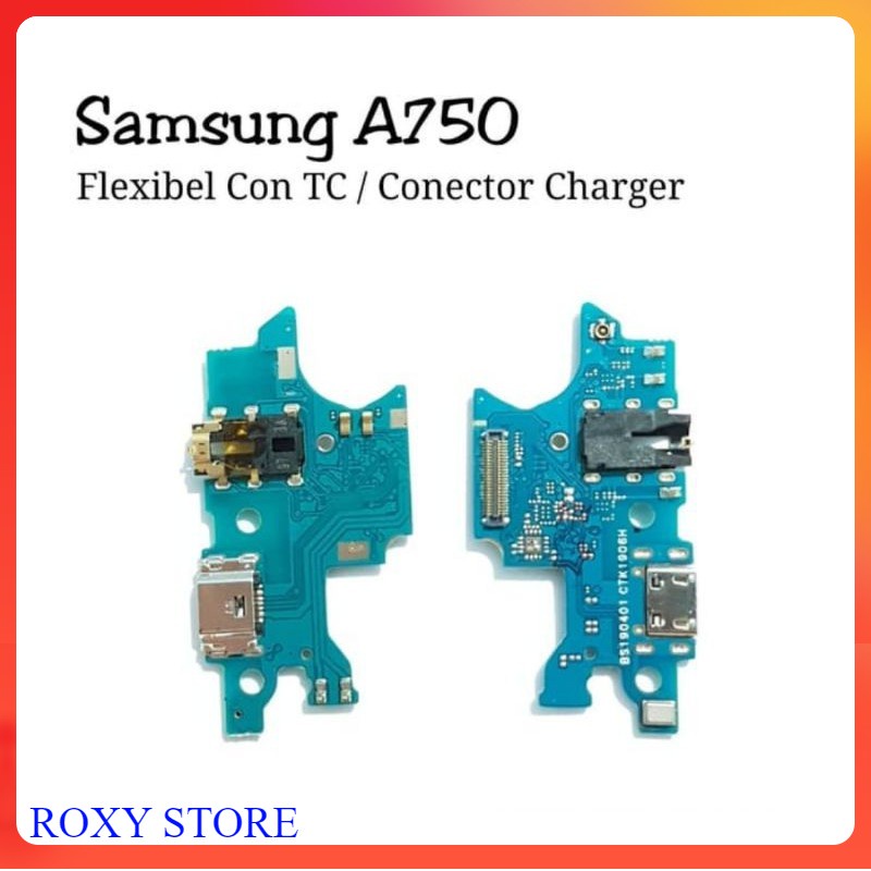 Flexible Flexibel Board Charger Papan Cas Headset Hansfree Samsung Galaxy A750 A7 2018 Mic