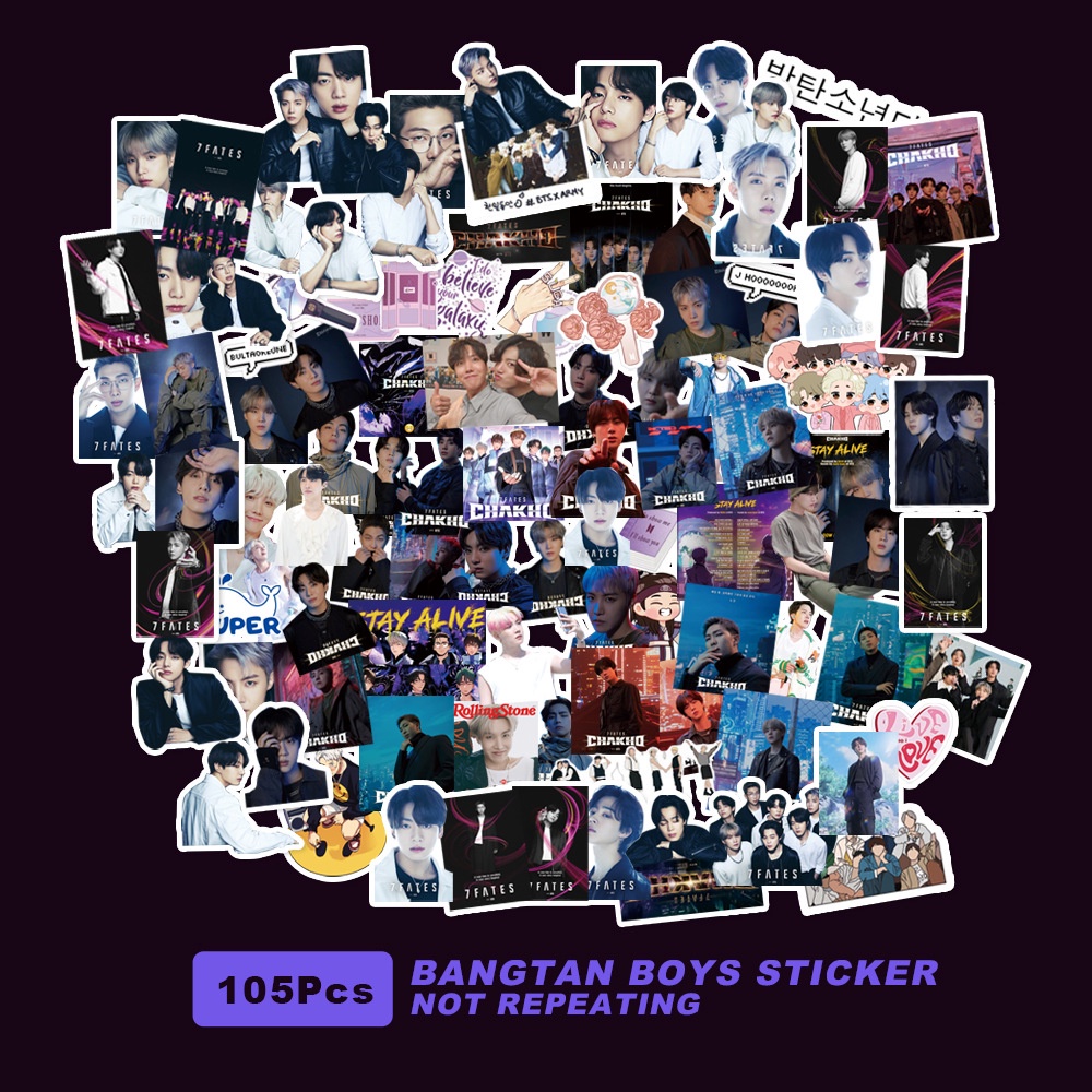 105pcs / set Stiker BTS 7FATES CHAKHD Untuk Diary / Koper / Foto