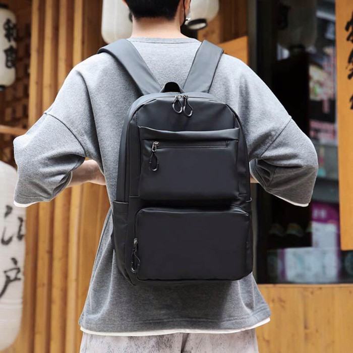 Tas Pria Ransel Sekolah Kuliah Waterproof Backpack 1822