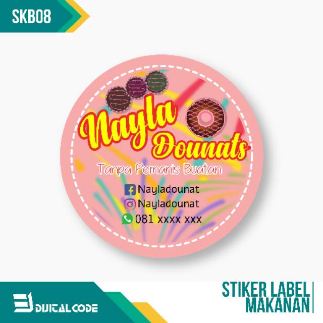 

SKB08 Stiker Label Bulat Untuk Kemasan Kue Toples Bungkus Plastik