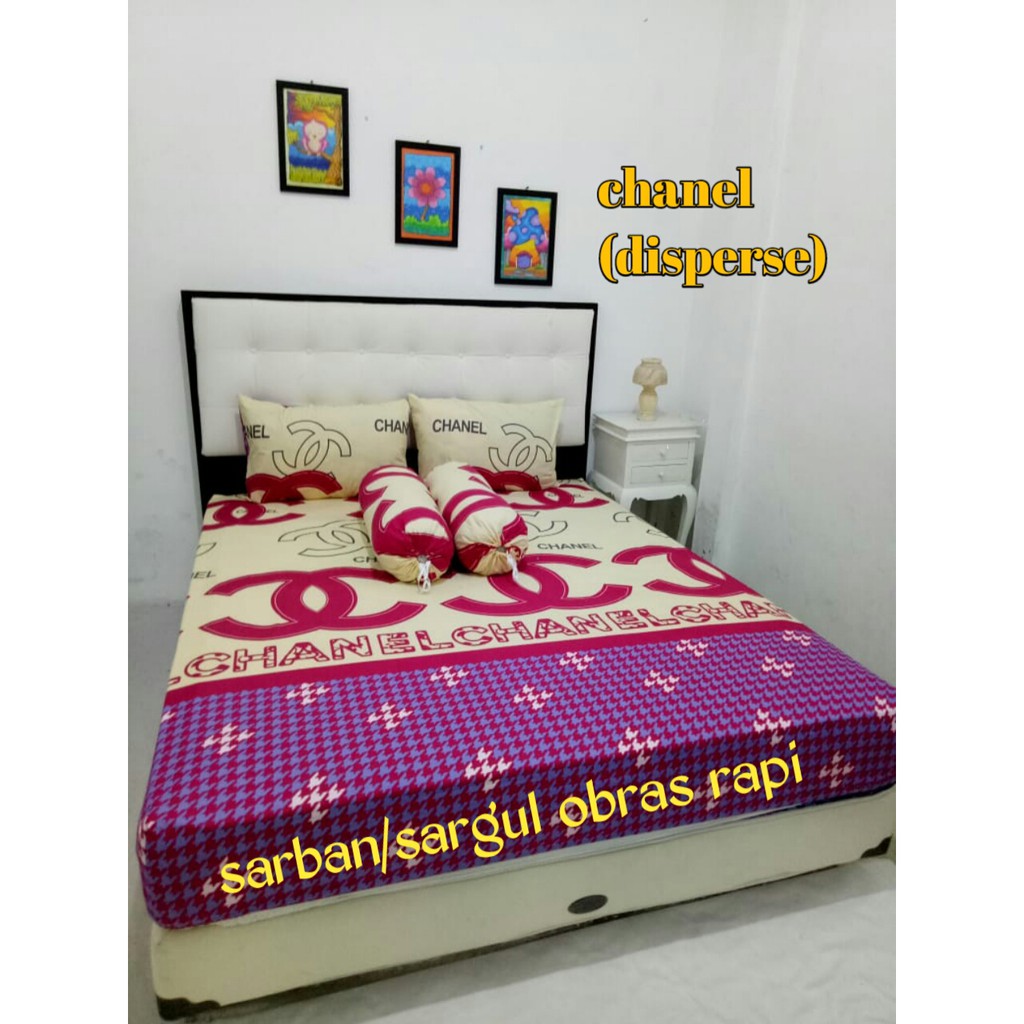 Sprei Katun Motif Chanel Disperse