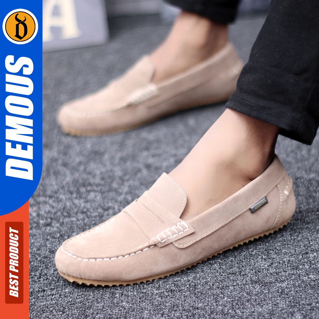 DEMOUS Siena - Sepatu Slip On Casual Slop Santai Pria