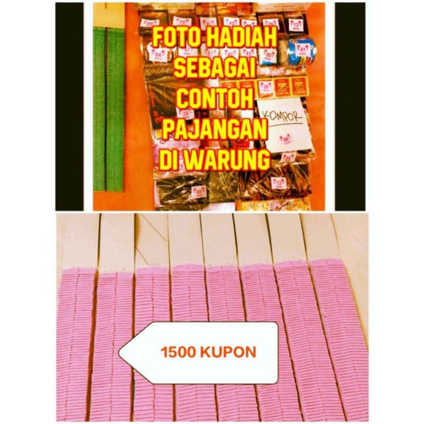 mainan kosongan isi 1500 kupon