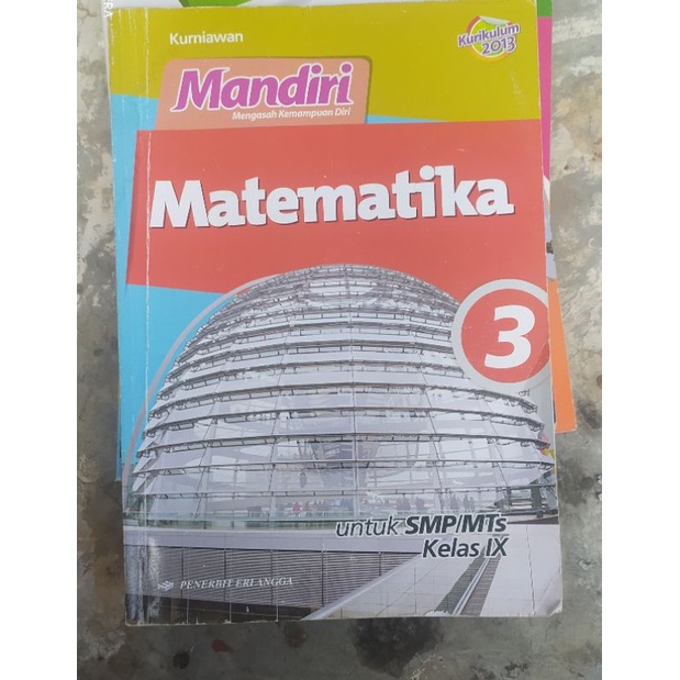PRELOVED BUKU ERLANGGA MANDIRI MATEMATIKA KELAS 3 SMP