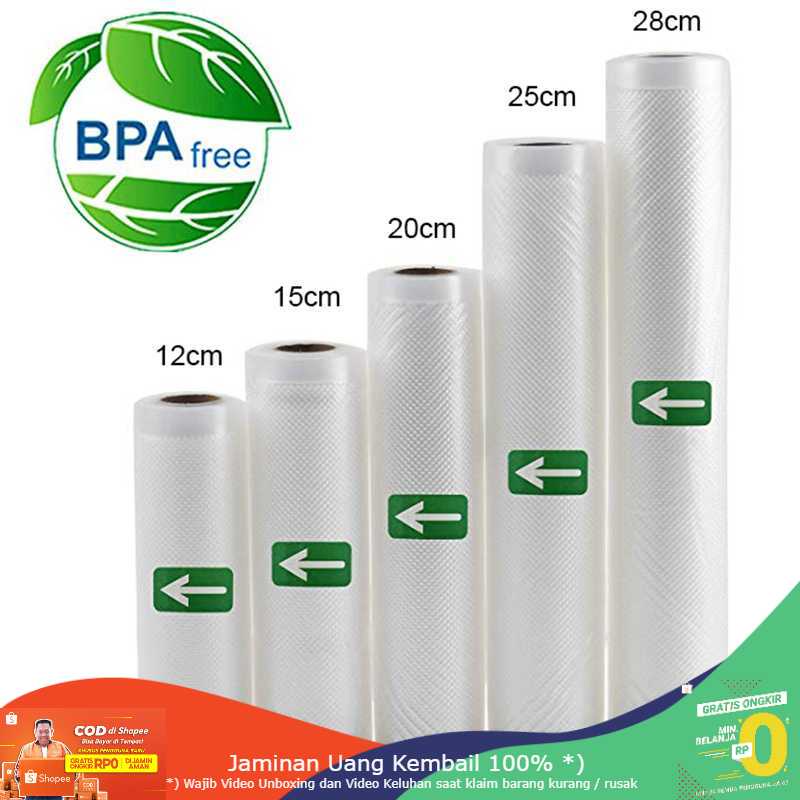 (BISA COD) RVOSTR Kantong Plastik Vacuum Sealer Storage Bag 1 Roll - HK-07