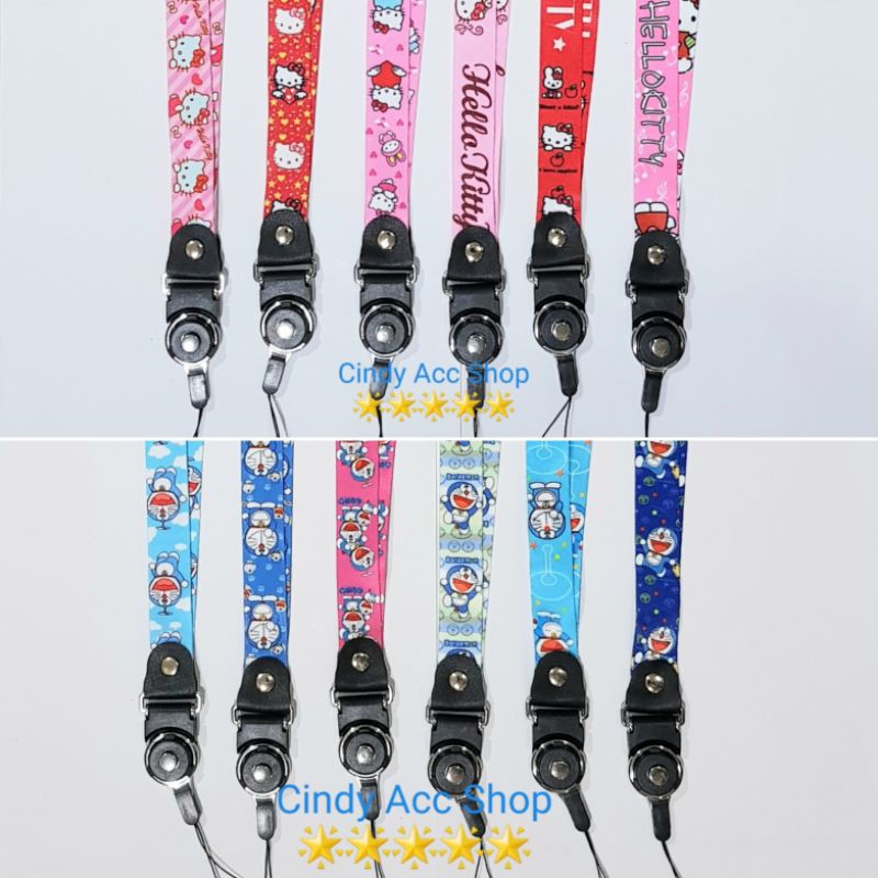 TALI GANTUNGAN HP PREMIUM MOTIF WARNA WARNI / LANYARD ID CARD / TALI HP