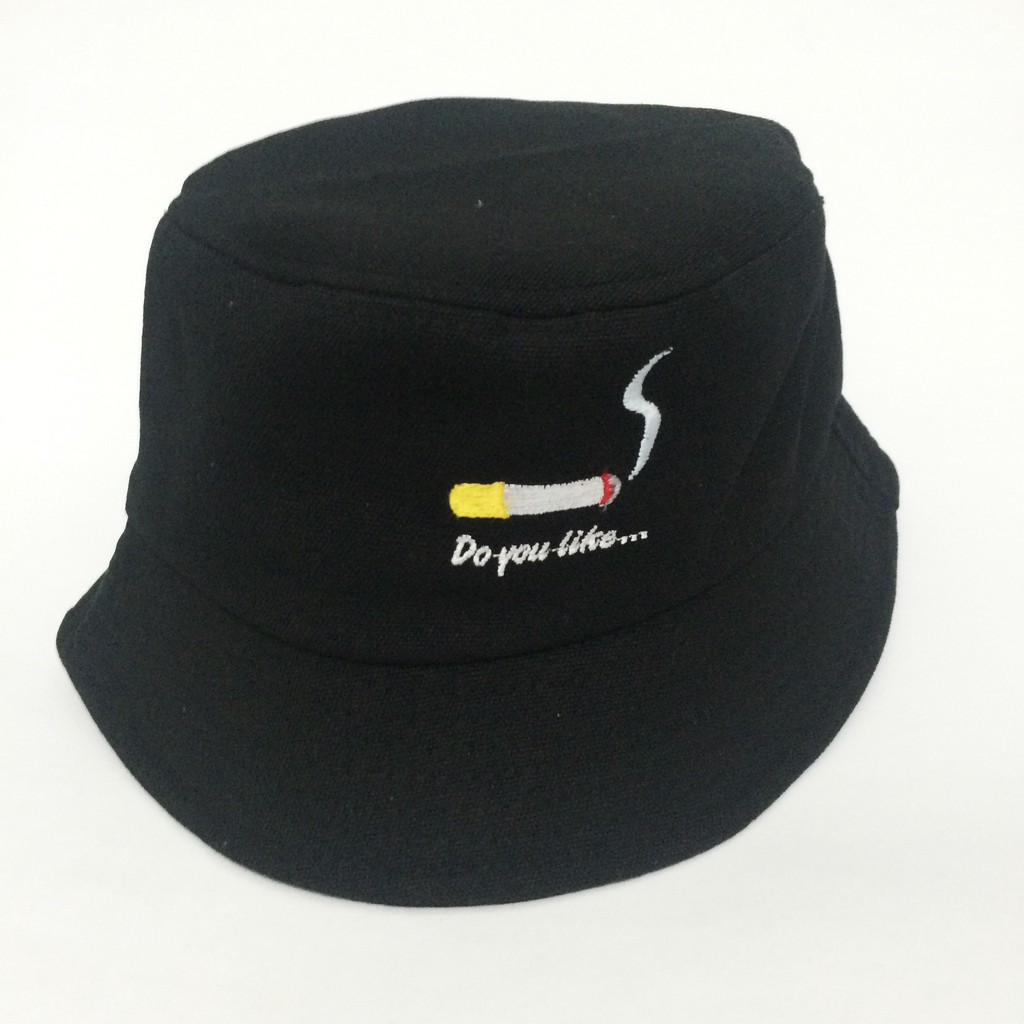 Topi Bucket Hat Rokok Hitam import murah
