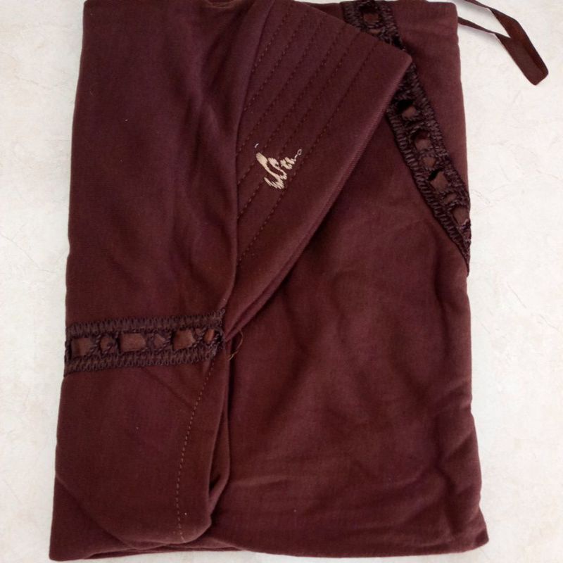 Jilbab Instan Serut Harian Rabbani KW SIZE XL Untuk SMP/SMA/DEWASA-COKLAT PRAMUKA
