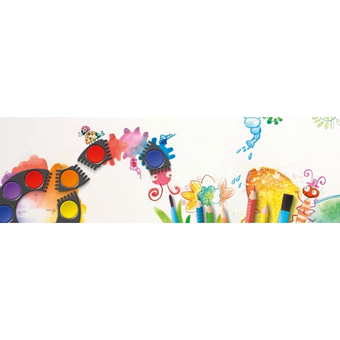 

WARNAPENSIL- PENSIL WARNA FABER CASTELL WATERCOLOUR 12 PENDEK -PENSIL WARNA