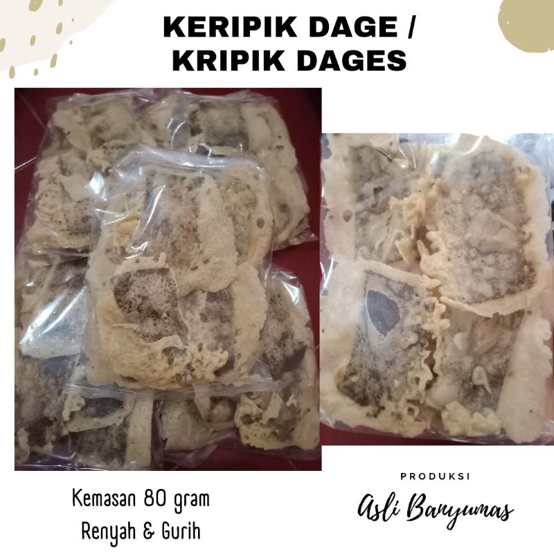 

KERIPIK DAGE / Kripik Dages KHAS BANYUMAS | HARGA TERJANGKAU | FREE GIFT MIN. BELANJA 50K (all item)