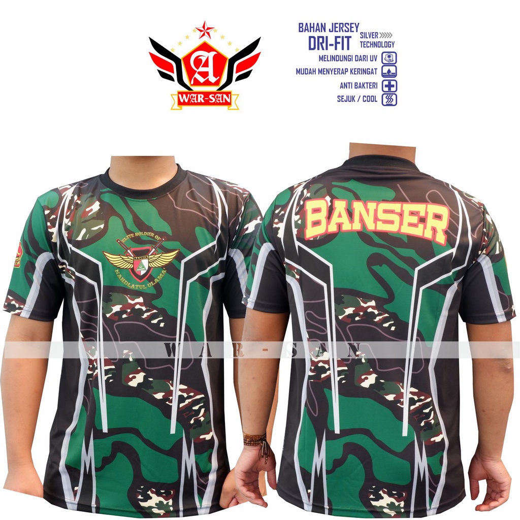 JERSEY BANSER / JERSEY KAOS BANSER SUBLIME BAHAN SILVER TECH