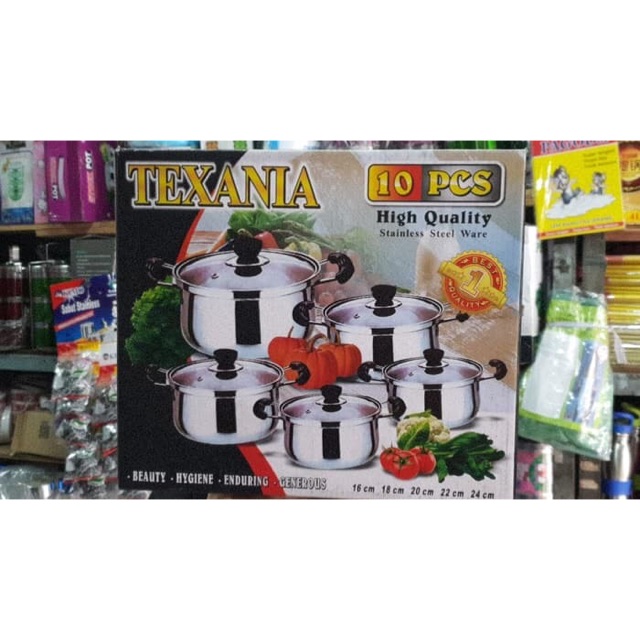 panci sup TEXANIA tutup kaca