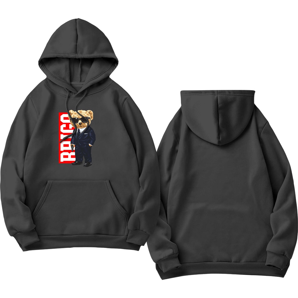 BRIGO Jumper Hoodie Mapia beruang II Sweater Hoodie BRIGO Sablon DTF Fleece Cotton II SIZE M-XXL (Pria &amp; Wanita) Free stiker&amp;Gantungan Kunci