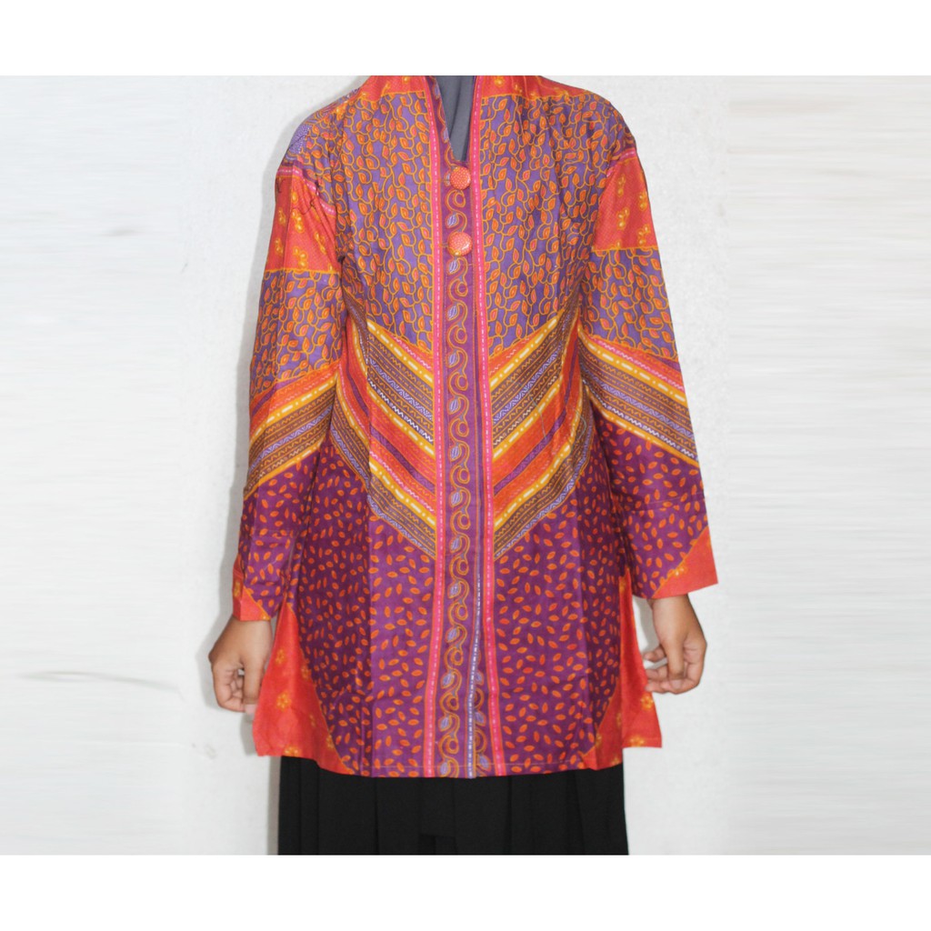 Blouse Batik Wanita I Blus Batik I Blus Kerja Wanita Batik Dhara-SIZE XL