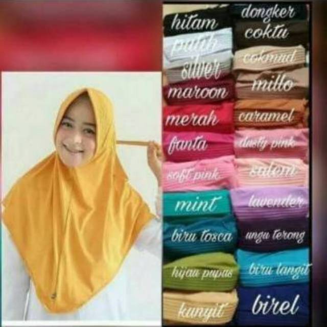 JILBAB INSTAN / JILBAB SERUT JOKOWI POLOS TERMURAH