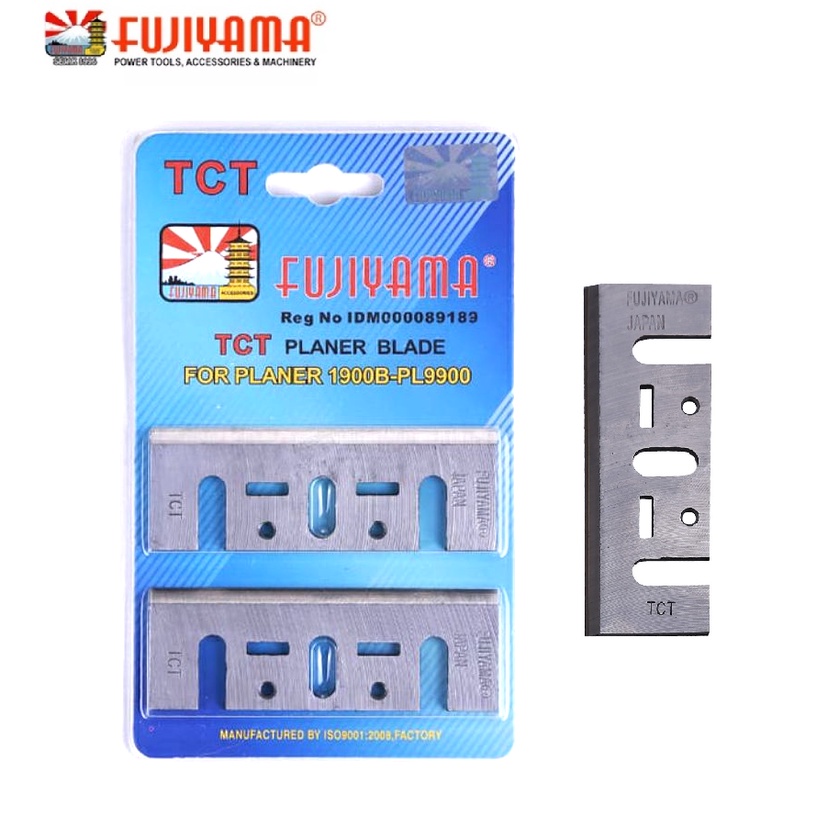 Planer Blade TCT FUJIYAMA Original Planner Planer Blade 82 mm SET Baja Besi Mata Pisau Mesin Serut Ketam Sugu Pasah