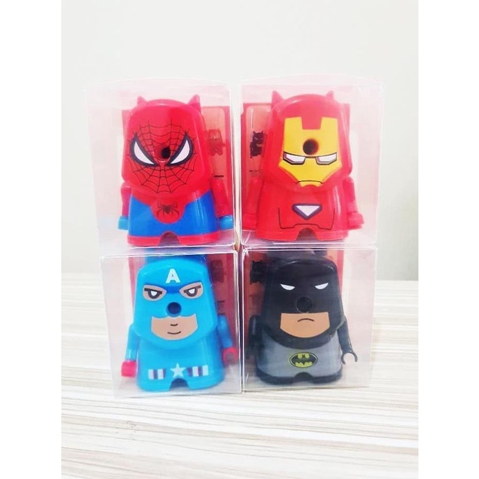 

*#*#*#] rautan pensil super hero batman spiderman iron man captain amerika