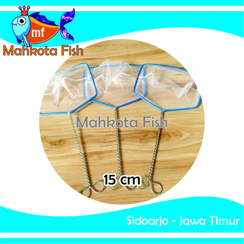 Serok Ikan KOTAK 15cm / Jaring Ikan / Seser Ikan | Cupang | Guppy | Burayak | Kutu Air | Atermia