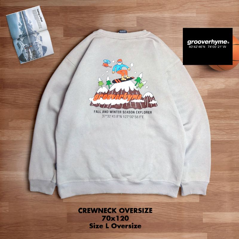 crewneck sweater groove rhyme 9th anniversary