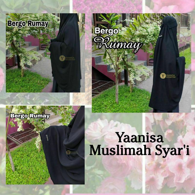 bergo jumbo jetblack, bergo jetblack , jilbab, bergo syar'i, jilbab syar'i, bergo polos, jilbab polo