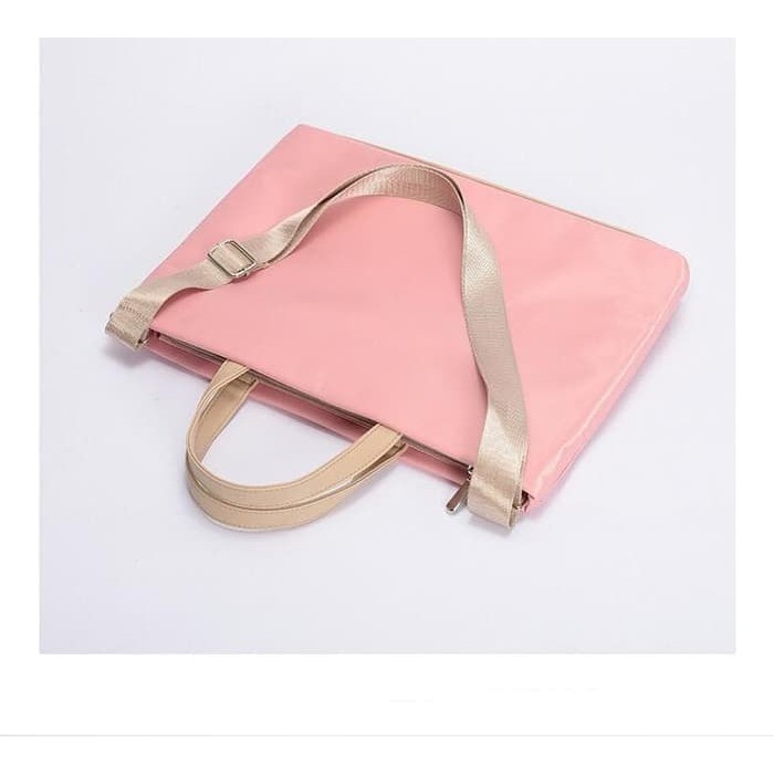 Tas Laptop Macbook Sleeve Selempang 11-12 inch Pink