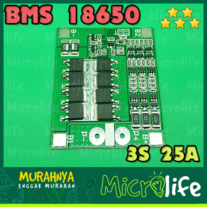 BMS 3S 25A LITHIUM ION 18650 PCM BATTERY MANAGEMENT PROTECTION BOARD