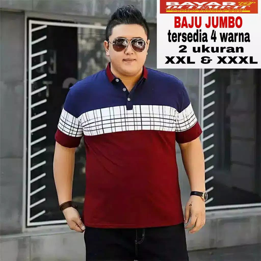 TC87 4WARNA/ANTHONY/KAOS BIGSIZE XXL/3XL/KOAS LENGAN PENDEK JUMBO/KAOS SANTAI