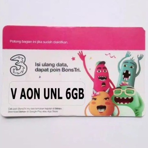 VOUCHER DATA TRI UNLIMITED 6 GB Vocer Three 6gb unl