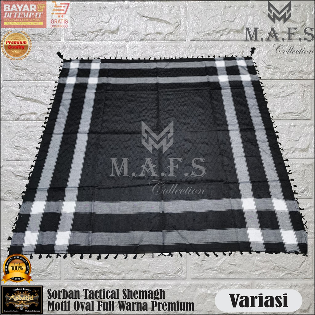 Sorban Arab Sorban Tactical Haji Ashatid Motif Oval Full Warna