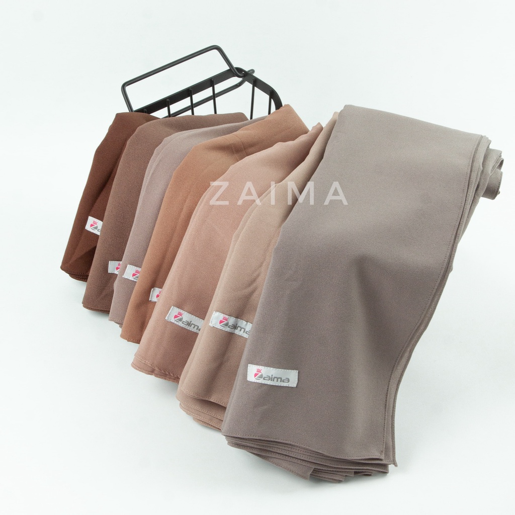 Pashmina Instan Pad Ped Jumbo Syar'i Lebar Tebal Panjang Diamond Crepe-Tulis Warna