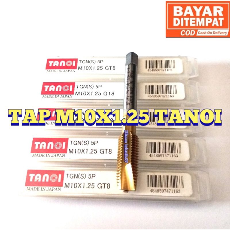 handtap tap baut 14  m10x1.25 Tanoi hand tap pembuat DRAT ulang DRAT 14