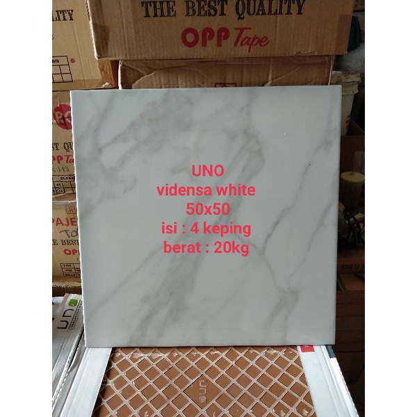 keramik lantai UNO 50x50 vidensa white