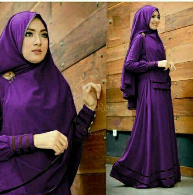 Baju Gamis Syfarose syari'i set (dapat jilbab)