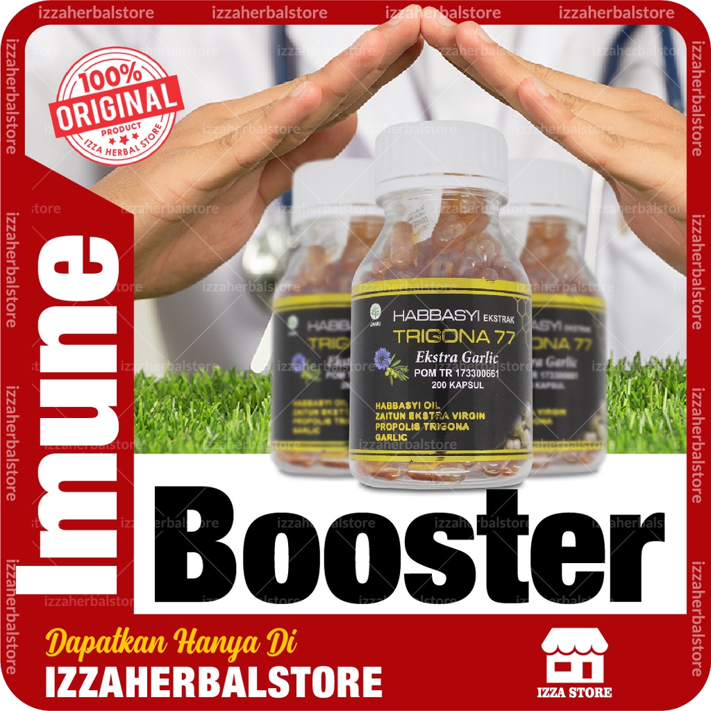 IMUN BOOSTER  Trigona 77 Ekstra Garlic Habbasyi Oil Imun Booster Dewasa HERBAL ORIGINAL BPOM