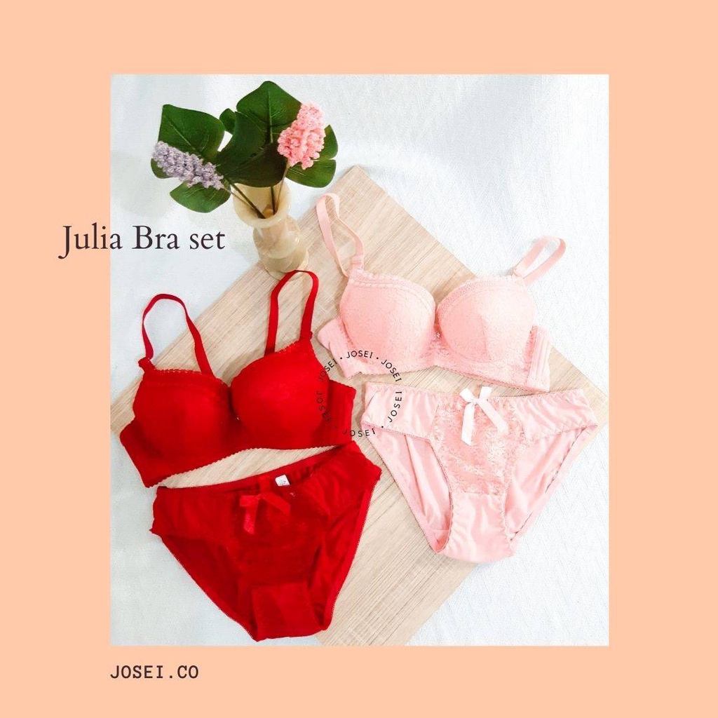 JULIA Bra Set BRA + CD - BH Wanita / Beha Wanita Sexy -  Pakaian Dalam Wanita + CD Wanita /  Celana Dalam Wanita