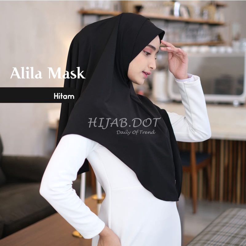 Alila Mask / Bergo Instan Masker By Hijab.DOT-Hitam