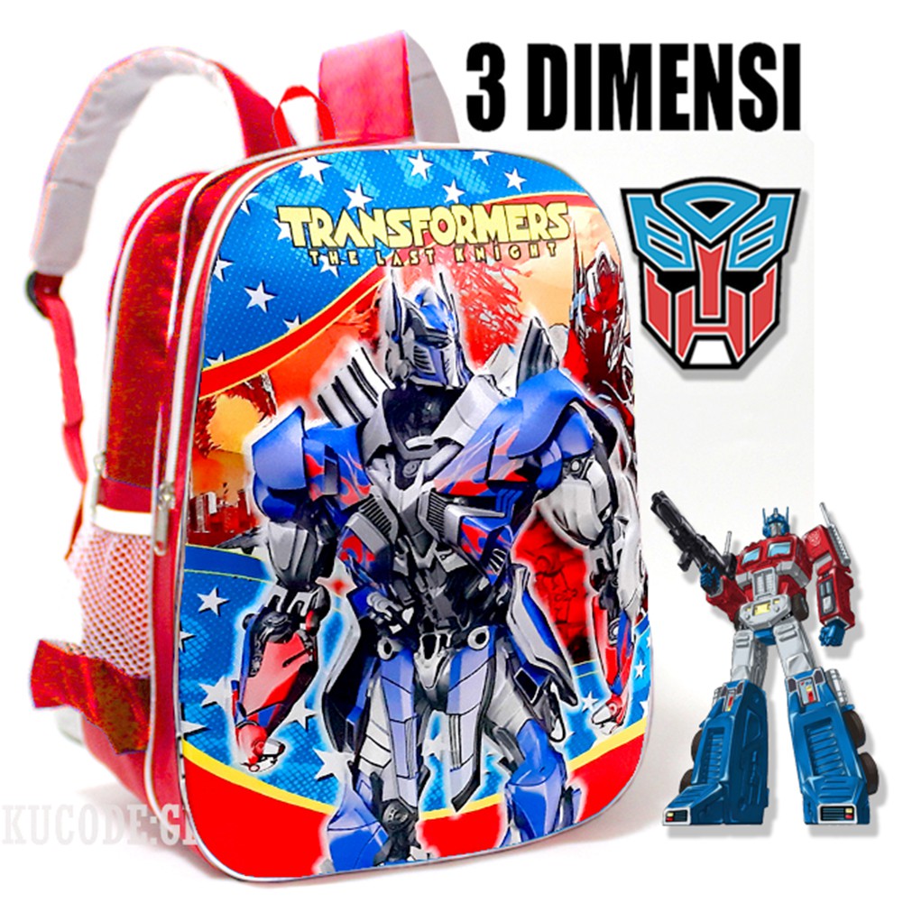 Tas Ransel Anak Tas Sekolah Anak Tas Karakter 3D Transformers GET1247