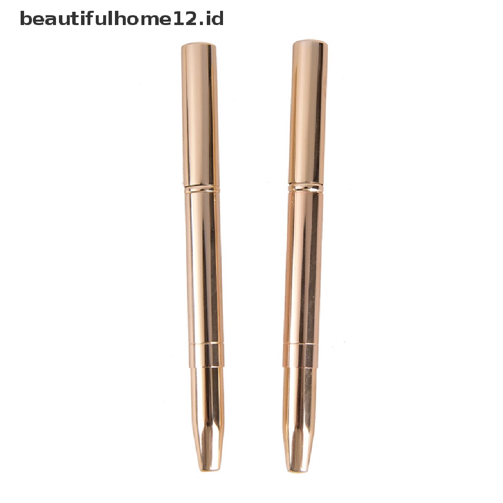 (Kesehatan &amp; Beauty Tool) Kuas Makeup Dua Sisi Retractable Untuk Bibir / Eyeliner / Eyeshadow / Alis