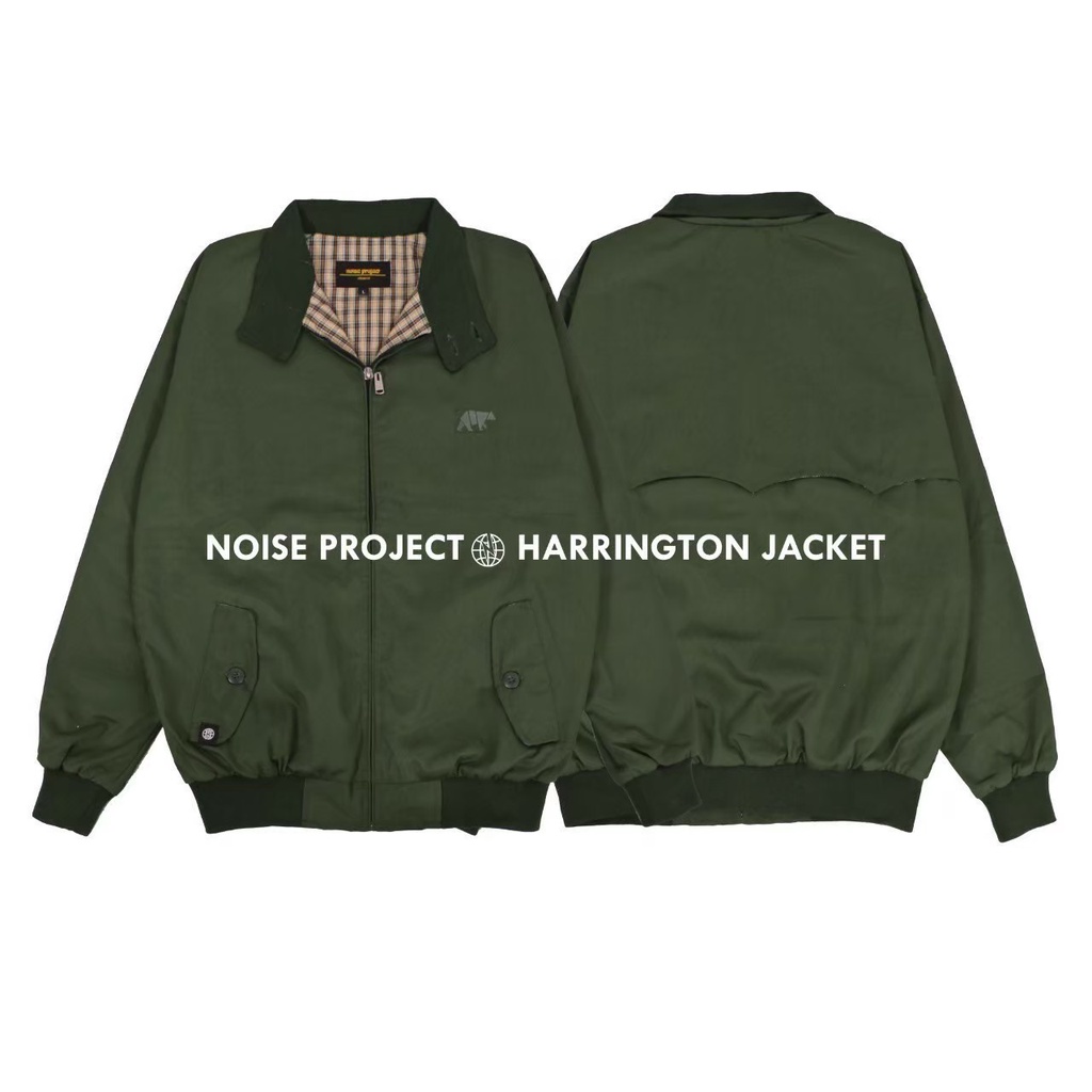 Noise Project - Jaket Harrington Jaket Harrington Canvas Jaket Bomber Jaket Casual Hijau