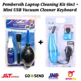 Paket Pembersih Laptop Cleaner Kit 6in1 + Mini Usb Vacuum Cleaner Keyboard FD368