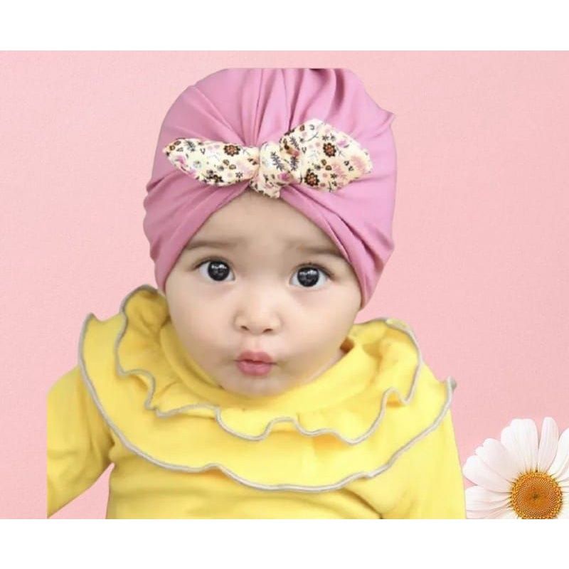 Turban Pita Kelinci Anak Usia 0-3 Tahun Import Premium | Ciput Bayi Perempuan New Born | Bandana Baby Girl Newborn Lucu