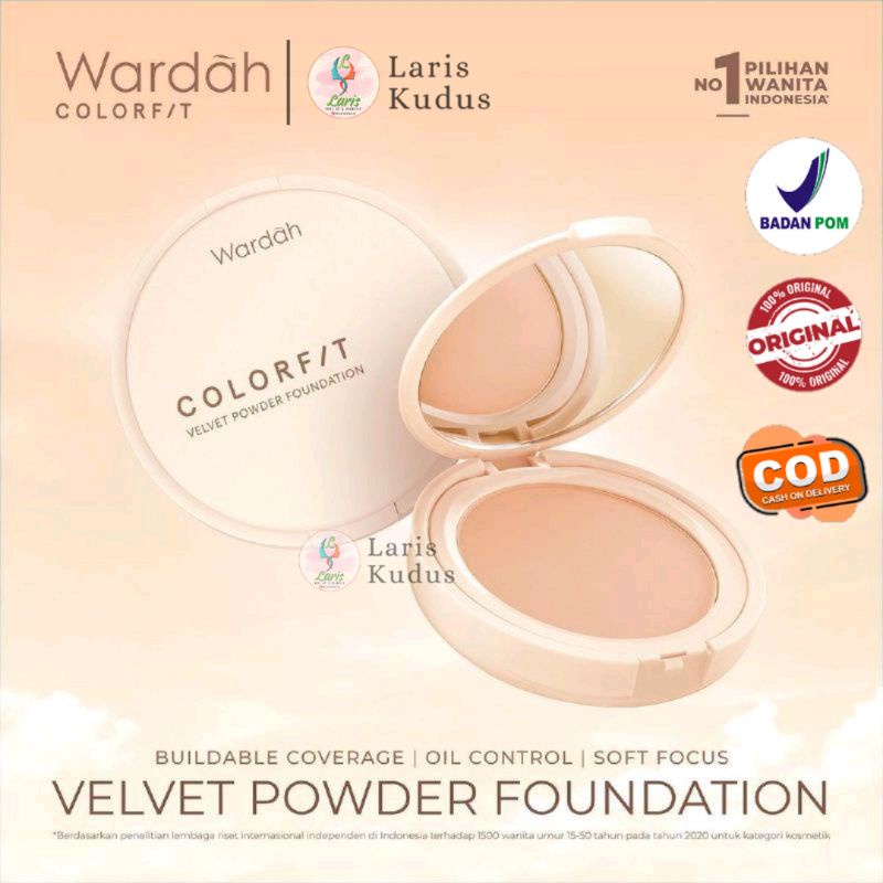 Wardah Colorfit Velvet Powder Foundation/Wardah Bedak Colorfit/Colorfit Two Way Cake