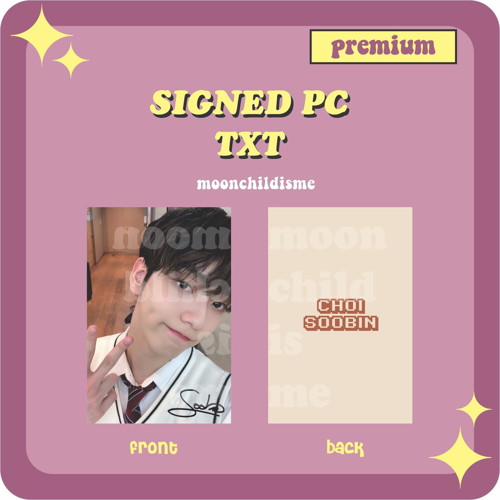 Premium Photocard TXT Signed Deco Photocard